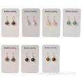 Fashion Accessories Gemstone Round Gilding Stud Earrings